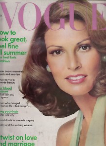 Young Raquel Welch on cover of 1973 Vogue