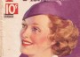 True Experiences August 1936 cover art in purple. illustration of a redhead wearing a purple hat