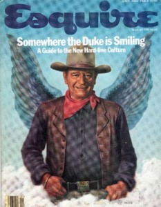 John Wayne Tribute and Cover Illustration on Esquire magazine