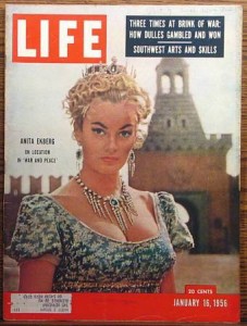 Anita Ekburg on cover of life magazine 1956