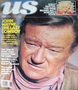 John Wayne on the cover of US magazine. 1978