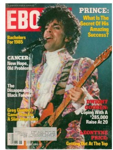 Prince on the cover of Ebony Magazine - June, 1985