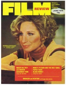 Barbara Streisand on the cover of Film Review Magazine - 1975