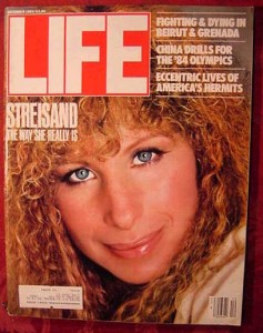 Barbara Streisand on the cover of Life Magazine - 1983