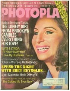 Barbara Streisand on the cover of Photoplay Magazine - 1974