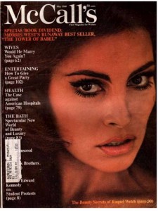 Wonderful close up cover photo of Raquel Welch