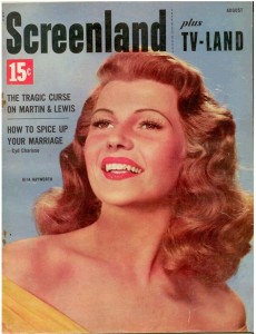 Red Headed Rita Hayworth on cover of 1953 Screenland
